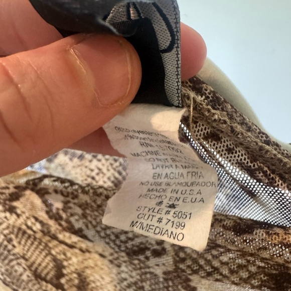 Windsor Brown and Tan Reptile Print Bodysuit - Picture 3 of 4